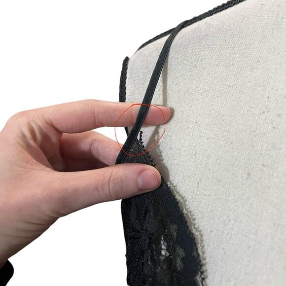 VTG Y2K Victoria's Secret Black & Multicolor Floral Silk Lace Chemise Dress S - Picture 6 of 8